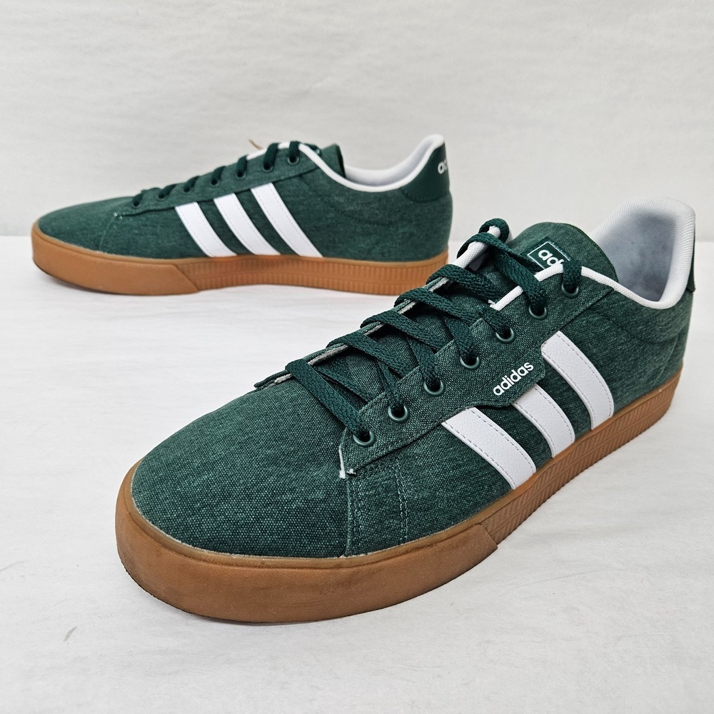 Adidas Daily 3.0 Sneakers IF7487 Collegiate Green White Gum Men's Size 13 - Picture 4 of 10